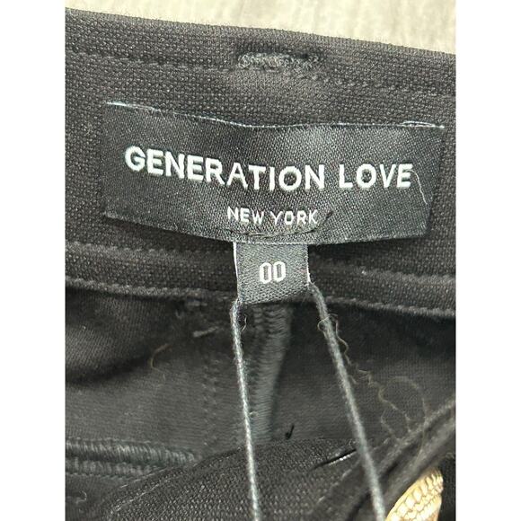 NWT Generation Love Black Dylan Ponte Skinny Ankle Pants Zipper Detail Size 00 - Picture 8 of 14